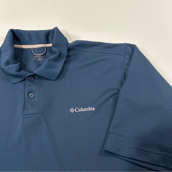 Columbia Golf Polo Shirt Men’s XLT Short Sleeve Navy Blue Athleisure OmniShade - Picture 6 of 11